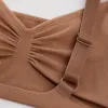 The brown knitted bra is a comfortable, breathable, and adjustable women's underwear without a steel ring Application Scenario
